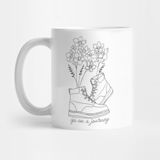 Shoes and flowers simple art Mug